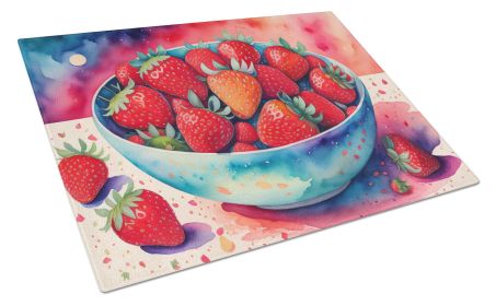 NEW Colorful Strawberries Glass Cutting Board Decorative Tempered Glass Kitchen Cutting and Serving Board Large Size Chopping Board