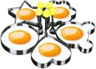 Stainless Steel 5 pc Egg and Pancake Mold Set