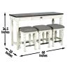 Joanna - 4 Piece Bar Set - White