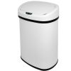 13 gL Stainless Steel Motion Sensor Trash Can White